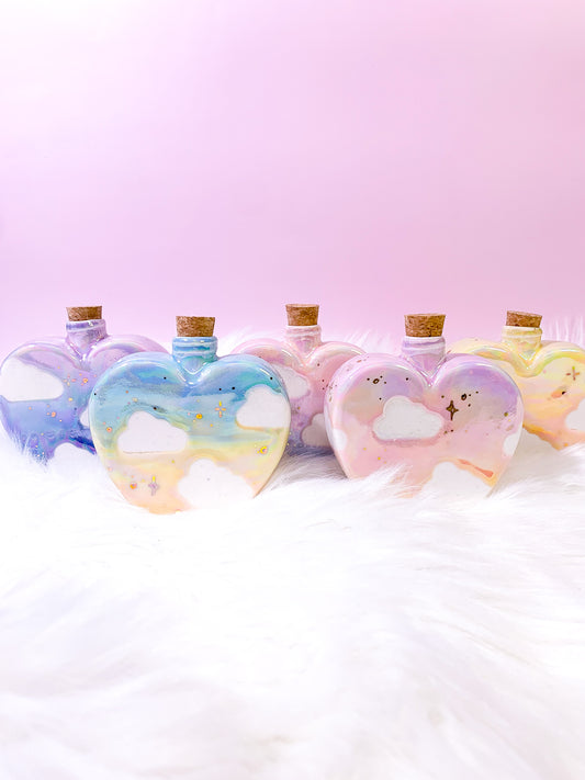 cloudy heart bottles