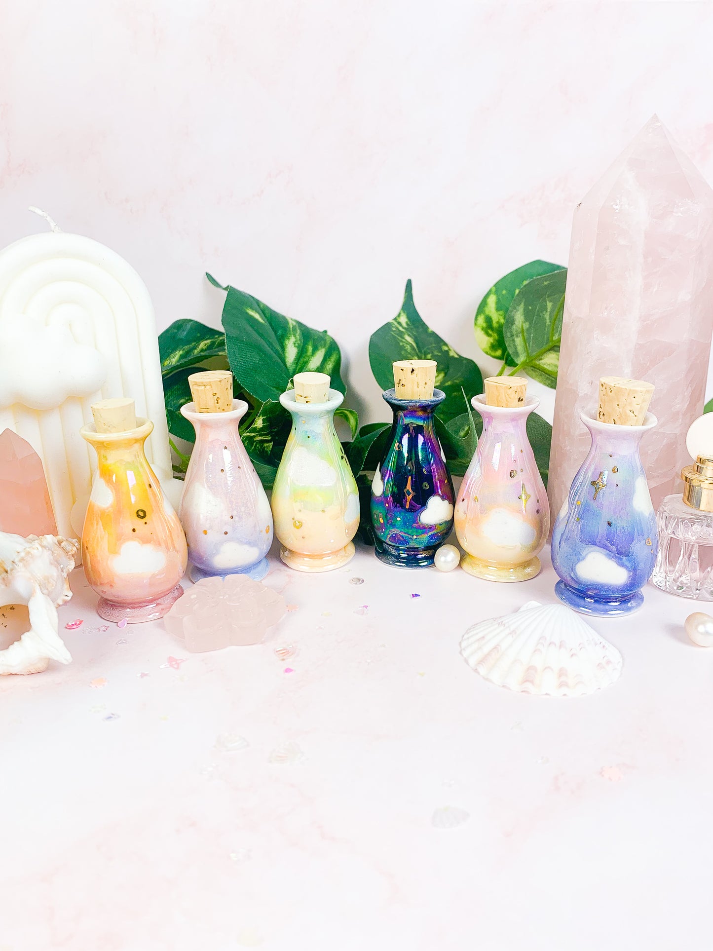 mini cloudy apothecary vials